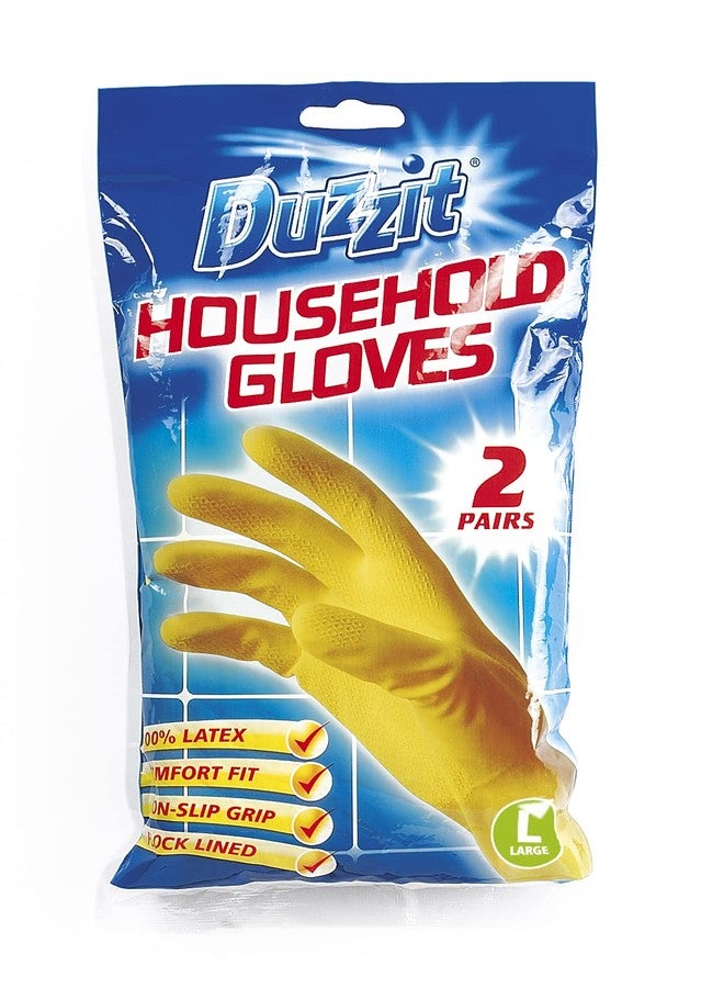 Duzzit Household Gloves - Large - 2 Pairs - Image 1